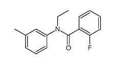 N-ethyl-2-fluoro-N-(3-methylphenyl)benzamide结构式