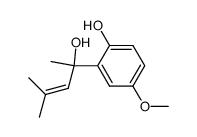 2-(2-hydroxy-4-methylpent-3-en-2-yl)-4-methoxyphenol结构式