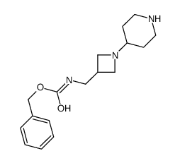 (1-哌啶-4-基-氮杂啶-3-甲基)-氨基甲酸苄酯结构式