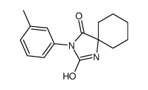 3-(3-methylphenyl)-1,3-diazaspiro[4.5]decane-2,4-dione结构式