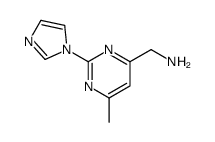 (2-imidazol-1-yl-6-methylpyrimidin-4-yl)methanamine Structure