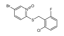 5-bromo-2-[(2-chloro-6-fluorophenyl)methylsulfanyl]-1-oxidopyridin-1-ium Structure