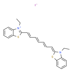 (2Z)-3-ethyl-2-[(2E,4E,6E)-7-(3-ethylbenzothiazol-2-yl)hepta-2,4,6-tri enylidene]benzothiazole iodide structure