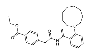 ethyl 4-<2-<<1-<2-octamethyleneimino-phenyl>-1-ethenyl>amino>-2-oxoethyl>-benzoate结构式