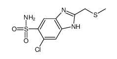 6-chloro-2-(methylsulfanylmethyl)-3H-benzimidazole-5-sulfonamide Structure