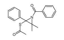 S-(1-benzoyl-3,3-dimethyl-2-phenylaziridin-2-yl) ethanethioate Structure