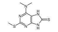 6-dimethylamino-2-methylsulfanyl-7,9-dihydro-purine-8-thione结构式