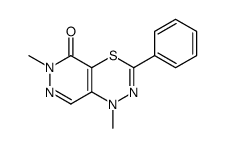 1,6-dimethyl-3-phenylpyridazino[4,5-e][1,3,4]thiadiazin-5-one结构式