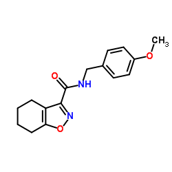 N-(4-Methoxybenzyl)-4,5,6,7-tetrahydro-1,2-benzoxazole-3-carboxamide结构式