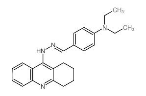 Benzaldehyde,4-(diethylamino)-, 2-(1,2,3,4-tetrahydro-9-acridinyl)hydrazone Structure