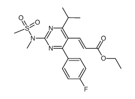 ethyl (2E)-3-{4-(4-fluorophenyl)-6-isopropyl-2-[methyl(methylsulfonyl)amino]pyrimidin-5-yl}acrylate Structure