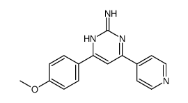 4-(4-methoxyphenyl)-6-pyridin-4-ylpyrimidin-2-amine结构式