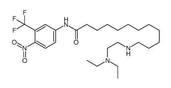 12-(2-diethylamino-ethylamino)-dodecanoic acid (4-nitro-3-trifluoromethyl-phenyl)-amide结构式