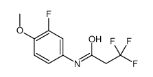 3,3,3-trifluoro-N-(3-fluoro-4-methoxyphenyl)propanamide结构式