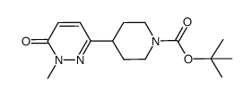 4-(1-methyl-6-oxo-1,6-dihydropyridazin-3-yl)-piperidine-1-carboxylic acid tert-butyl ester结构式
