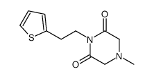 4-methyl-1-(2-thiophen-2-ylethyl)piperazine-2,6-dione结构式