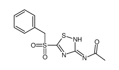 N-(5-benzylsulfonyl-1,2,4-thiadiazol-3-yl)acetamide结构式