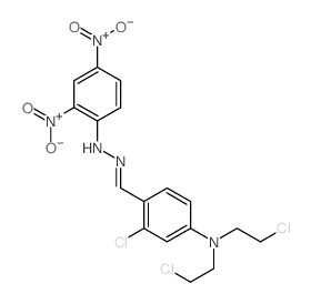 3-chloro-N,N-bis(2-chloroethyl)-4-[(Z)-[(2,4-dinitrophenyl)hydrazinylidene]methyl]aniline Structure