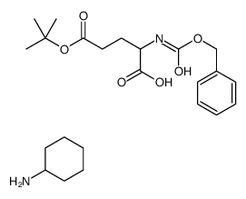 5-tert-butyl N-[benzyloxycarbonyl]-2-aminoglutarate, compound with cyclohexylamine (1:1)结构式