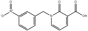 1-(3-Nitrobenzyl)-2-oxo-1,2-dihydropyridine-3-carboxylic acid structure