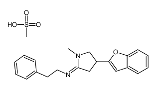 4-(1-benzofuran-2-yl)-1-methyl-N-(2-phenylethyl)pyrrolidin-2-imine,methanesulfonic acid Structure