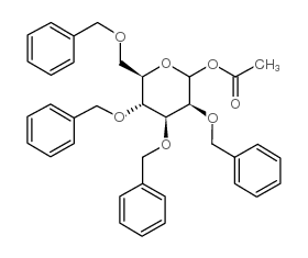 1-O-ACETYL-2,3,4,6-TETRA-O-BENZYL-D-MANNOPYRANOSE Structure