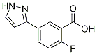 2-fluoro-5-(1H-pyrazol-3-yl)benzoic acid结构式