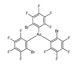 tris(2-bromo-3,4,5,6-tetrafluorophenyl)arsane Structure