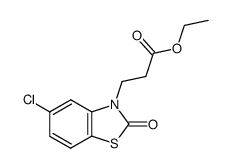 3-(5-chloro-2-oxo-benzothiazol-3-yl)-propionic acid ethyl ester Structure