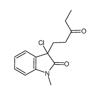 3-chloro-3-(3-oxopentyl)-1-methylindolin-2-one结构式