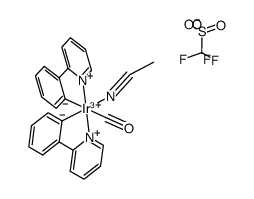 [Ir(2-phenylpyridinato)2(CO)(NCMe)][OTf]结构式