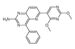 4-phenyl-6-(2,4-dimethoxypyrimidin-5-yl)pyrido[3,2-d]pyrimidin-2-ylamine结构式