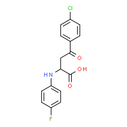 4-(4-CHLOROPHENYL)-2-(4-FLUOROANILINO)-4-OXOBUTANOIC ACID Structure
