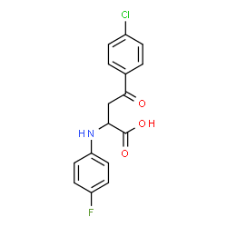 4-(4-CHLOROPHENYL)-2-(4-FLUOROANILINO)-4-OXOBUTANOIC ACID结构式