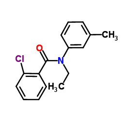2-Chloro-N-ethyl-N-(3-methylphenyl)benzamide结构式