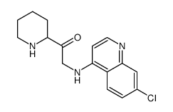 2-[(7-chloroquinolin-4-yl)amino]-1-piperidin-2-ylethanone结构式