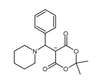 2,2-dimethyl-4,6-dioxo-5-(phenyl(piperidin-1-yl)methyl)-1,3-dioxan-5-ide结构式