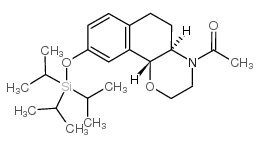 (+)-N-Acetyl 3,4,4a,5,6,10b-Hexahydro-2H-naphtho[1,2-β][1,4]oxazine-9-ol Triisopropylsilyl Ether Structure