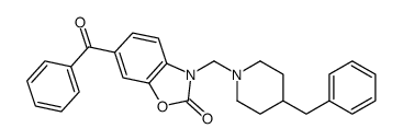 6-benzoyl-3-[(4-benzylpiperidin-1-yl)methyl]-1,3-benzoxazol-2-one结构式