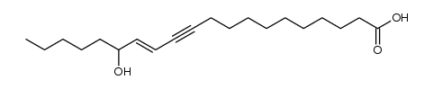 (13E)-15-hydroxyeicosa-13-en-11-ynoic acid结构式