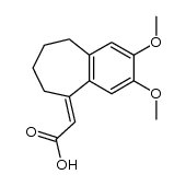 (2,3-dimethoxy-6,7,8,9-tetrahydro-benzocyclohepten-5-yliden)-acetic acid结构式