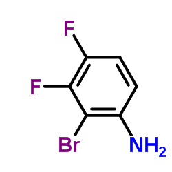 2-溴-3,4-二氟苯胺结构式