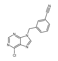 3-(6-chloro-purin-9-ylmethyl)-benzonitrile Structure
