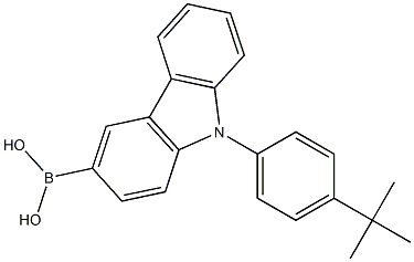(9-(4-(tert-butyl)phenyl)-9H-carbazol-3-yl)boronic acid结构式