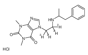 Fenethylline-d4 Hydrochloride结构式