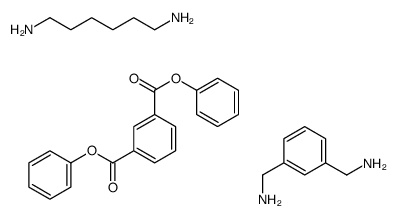 [3-(aminomethyl)phenyl]methanamine,diphenyl benzene-1,3-dicarboxylate,hexane-1,6-diamine结构式