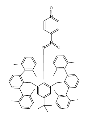 (Z)-4-(2-(4-(tert-butyl)-2,6-bis((2,2'',6,6''-tetramethyl-[1,1':3',1''-terphenyl]-2'-yl)methyl)phenyl)-1-oxidodiazen-1-yl)pyridine 1-oxide Structure