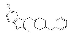 3-[(4-benzyl-1-piperidyl)methyl]-5-chloro-benzooxazol-2-one结构式