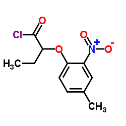 2-(4-Methyl-2-nitrophenoxy)butanoyl chloride Structure