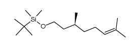 (S)-tert-butyl ((3,7-dimethyloct-6-en-1-yl)oxy)dimethylsilane Structure